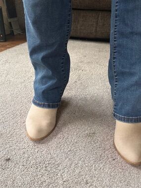 Kohl's Beige Suede Ankle Boots